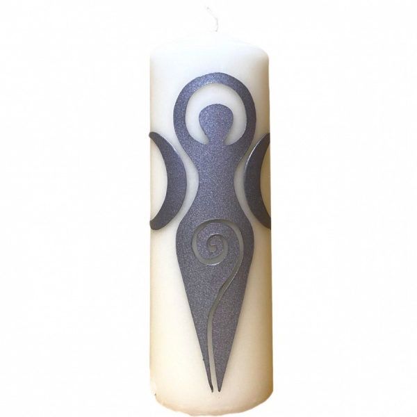 Silver Goddess - Large Pillar Candle
